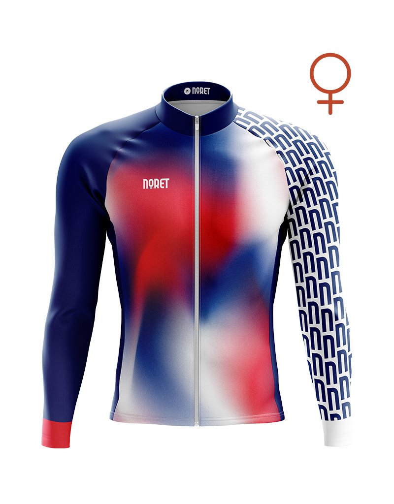 Maillot vélo mi-saison manches longues Femme - Confort 