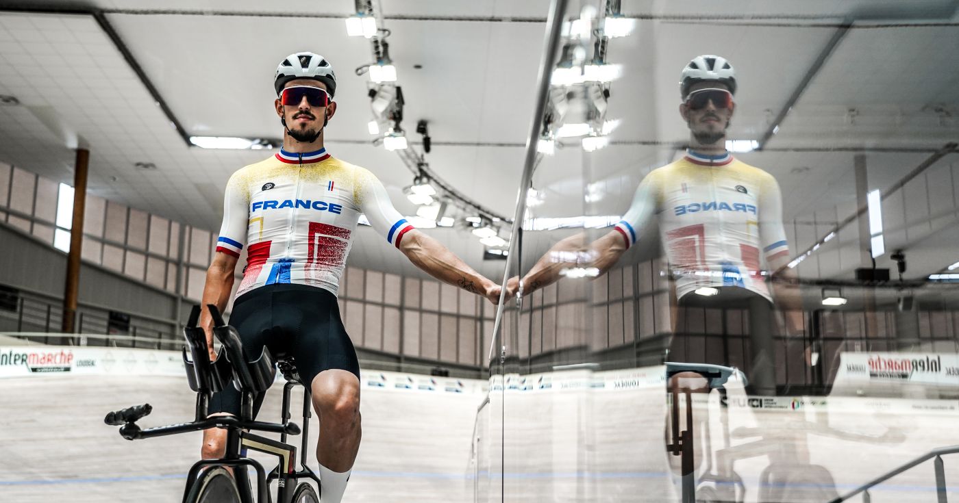 Alexandre Léauté avec le maillot JO Atlanta - Vélodrome Loudéac