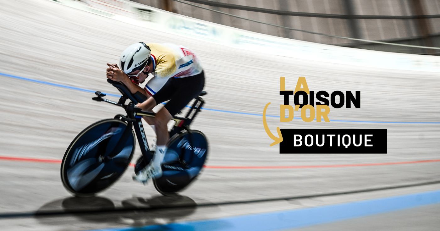 Alexandre Léauté sur la piste du Vélodrome de Loudéac